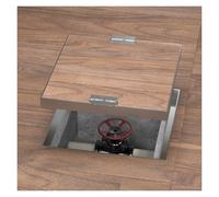 Cubierta de boca invisible, cubierta cuadrada decorativa de inspección de drenaje para patios y entradas con asas retráctiles, resistente a la intemperie, diseño duradero