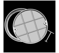 Cubierta de boca redonda invisible, 82 cm x 5 cm, elegante diseño de acero inoxidable para alcantarillado, caminos, aceras y jardines, resistente, duradera, resistente a la intemperie