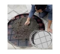 Cubierta de boca redonda invisible de acero inoxidable para entrada y patio, 60 cm, diseño elegante, resistente, resistente a la intemperie, fácil instalación