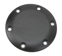 Cubierta de Bocina del Volante Tapa Central del Volante de 6 Agujeros Aluminio Negro Fácil Instalación Ajuste Universal para la Mayoría de los Coches