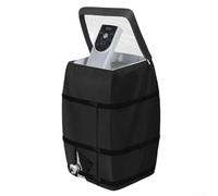Cubierta de bomba de spa impermeable aislada compatible con las dimensiones estándar de la bomba de calentador, parte superior con cremallera para un fácil funcionamiento y hebillas laterales para