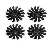 Cubierta de Borde Completo para Cubo de Rueda, Elegante Tapa Central de Rueda Estilo Turbina Resistente a la Intemperie para Modelo 3 2023 y Posteriores (Bloque de Color Blanco Negro)