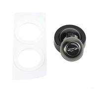 Cubierta de botón, cubierta de metal para palanca de coche, 4 colores, rojo, negro, plateado, plomizo, botón de encendido para decoración interior del coche (para modelo general gris plomizo)