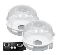 Cubierta de botón de estufa - Protección de seguridad de PC resistente al calor, juego de 2 protectores de control a prueba de | Dispositivo de protección de la hornilla del horno de a