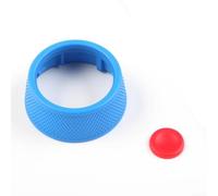 Cubierta de botón de perilla de expulsión SC para Porsche para CAYENNE para PANAMERA para MACAN 911 Taycan, cubierta de plástico ABS para decoración del volante en amarillo, azul, rojo (azul)