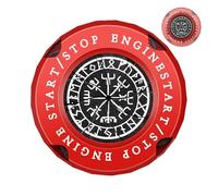 Cubierta De Botón Pulsador - Protección De Encendido Giratorio Antiarañazos, Anillo Decorativo De Parada De Arranque Del Motor, Ajuste De Control Universal Del Vehículo, Acabado Metálico