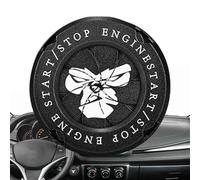 Cubierta de botón PUSH AN - Creative Rotary Engine Start Stop Interruptor Guard con diseño Orangutan, acento decorativo de aleación de zinc para el salpicadero del vehículo, actualización interior