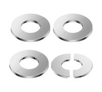 Cubierta de brida de inodoro, cubierta para tubo de inodoro, placa de cubierta para grifo de ducha, 4 piezas de anillo rosetón, placa de roseta de ducha, placa sanitaria para agujeros de válvula de