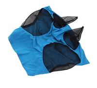 Cubierta de Caballo de Caballo de Máscara de Mosca de Malla Transpirable con Protección de Orejas para Montar Ecuestre en Rosa Rojo (Blue)