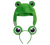 Cubierta De Cabeza De 1 Pieza Y Diadema De 1 Pieza, Accesorios De Disfraces De Rana, Accesorios De Juego De Roles, Accesorios Creativos De Diversión, Accesorios De Rendimiento Escénico.