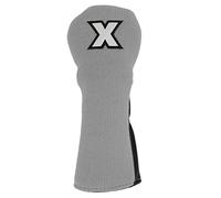 Cubierta de Cabeza de Club de Golf de Tela Mixta PUL POLITER Impresion Pun con patrón X para Entrenamiento de Rutina Cubierta de Club de protección para entusiastas del Golf (Gris/Negro)