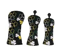 Cubierta de Cabeza de Golf Four Leaf Clover Pattern PU Golf Club Set