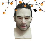 Cubierta De Cabeza De Látex De Halloween - Capas De Peluca De Cabeza Calva | Arrastre De Cosplay Realista | Fit De Goma Estirable, Ideal Para Fiestas De Disfraces, Maquillaje De Terror O Transformacio