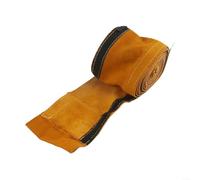 Cubierta de cable de antorcha de soldadura TIG, funda protectora de cuero vacuno resistente para cables de plasma MIG, amarillo (3,5 m)