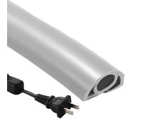 Cubierta de cable de suelo - Conducto de alambre flexible de PVC, protector de cable ignífugo, protector de seguridad autoadhesivo para la gestión de cables del hogar, oficina en casa o entornos al