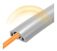 Cubierta de cable de suelo, cubierta de cable de extensión de PVC suave ignífugo para suelo, protector de seguridad autoadhesivo para gestión de cables del hogar, oficina en casa o entornos al aire