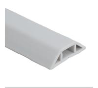 Cubierta de cable de suelo resistente de 1 m, protección de cable de PVC para alta visibilidad en oficinas, gimnasios y otros lugares de tráfico moderado (blanco)