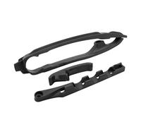 Cubierta de Cadena Compatible con EXC EXCF SX SXF XC XCF XCFW 350 450 250 300 Kit de Deslizador Cadena basculante Guía protección Abrazadera Manguera Freno Sprocket Chain Cover(Black Flat Fork Kit)