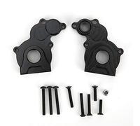 Cubierta de caja de engranajes RC de aleación de aluminio R86020, carcasa para caja de engranajes RC 1/10, repuesto ligero y duradero para el RGT Overland Rock Cruiser EX86100, con (Negra)