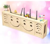 Cubierta de caja de enrutador inalámbrico para pared, con WiFi, estante de almacenamiento, estante de pared para caja de cables, enrutador inalámbrico, Sort Hider, A-71 x 24 cm
