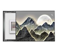 Cubierta de caja de fusibles, gabinete, panel eléctrico decorativo de pared, medidor oculto, pintura eléctrica, decoración del hogar(D,55x45cm)