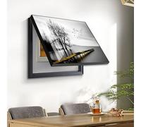 Cubierta de caja de medidor eléctrico, diseño hidráulico para uso en exteriores e interiores, ajuste universal para ocultar caja de fusibles y medidores de utilidad