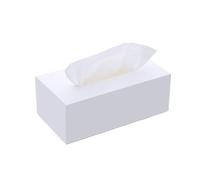 Cubierta de Caja de pañuelos Dispensador de servilletas faciales acrílico, Sencillo, for Uso Comercial en hoteles Lujo, oficinas, Clubes y Salas Estar(Blanco,Grande)