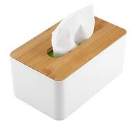 Cubierta de Caja de Pañuelos Faciales Cubierta Extraíble de Bambú/Madera Soporte de Caja de Pañuelos de Plástico Servilletero Organizador Organizador de(Funda de bambú Cuadrada Grande),servilletero