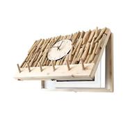 Cubierta de caja medidor eléctrico madera con reloj, decoración pared del porche elegante, gancho creativo, pintura decorativa for interruptor Para Sala de Estar y Dormitorio(Vertical 50x60cm)