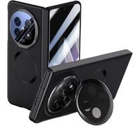 Cubierta de Caja Protectora Delgada para OPPO Find N5, Protector de Pantalla Incorporado y Soporte de Casos de cámara, Lente integrada y protección de bisagra (Black)