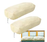 Cubierta de cama alta, 2 paquetes de protección de cultivos rectangulares con cierre de carga de cable | Reutilizable Control de humedad estable Protección de invierno para invernadero, jardín, balcón