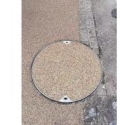 Cubierta de cámara de inspección de acero inoxidable 304 y E con mango oculto F, cubierta invisible de canal D para sistemas de eje de inspección (80 x 60 x 5 cm)