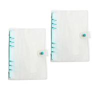 Cubierta De Carpeta De Anillas De PVC Transparente De Tamaño Práctico De 2 Piezas Para Cuadernos Pequeños Características Páginas Intercambiables Ideal Para Viajeros Cubierta De Carpeta Transparente