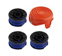 Cubierta de carrete de recortadora con línea para Black & Decker para GL315 GL350 GL650 Seleccione entre varios recuentos de líneas (1 tapa + 3 carretes)
