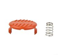 Cubierta de carrete para piezas de recortadora de cuerda 385022-03, carcasa de carrete de repuesto de plástico ABS con resorte, cubierta de línea de recortadora de césped de cierre rápido para STC1815