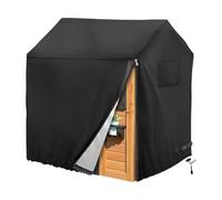 Cubierta de casa de madera, cubierta impermeable para Playhouse | Cubierta protectora negra para Playhouse | Tarpaulin de la casa de juego para niños, accesorios de muebles de patio, protección solar