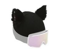 Cubierta De Casco De Snowboard, Tocador, Lindo Protector De Esquí De Lujo Elegante para Andar En Bicicleta O Participar En Otras Aventuras Al Aire Libre, Negro, Seda De Leche, Franela