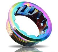 Cubierta de casete de bicicleta, anillo de bloqueo de aleación de aluminio para 12 velocidades, diseño de dientes de trinquete antiaflojamiento para cuerpo MS Freehub, ajuste resistente a la corrosión