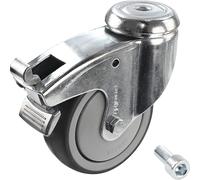 Cubierta de caucho termoplástico, con vástago roscado Proroll, Ø de rueda x anchura 125 x 32 mm