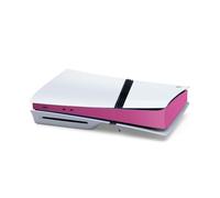 Cubierta de centro de host para PS5 Pro,Pegatinas de piel de fibra de carbono de consola,Película de protección de parte central consola de juegos para PS5 Pro (Fibra de carbono Rosa)