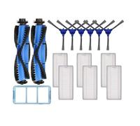 Cubierta de cepillo lateral del rodillo principal compatible con Eufy Robovac 11S 35C 15C 25C 30C Robot Aspirador Prefiltro HEPA piezas de repuesto (caqui oscuro)