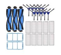 Cubierta de cepillo lateral del rodillo principal compatible con Eufy Robovac 11S 35C 15C 25C 30C Robot Aspirador Pre Filtro HEPA Partes de repuesto (verde claro)