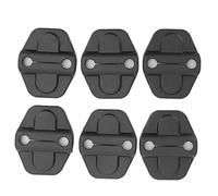 Cubierta de cerradura de puerta, Qiilu 6 piezas Cubierta de decoración de cerradura de puerta de coche, calcomanía negra para Wrangler JL 2018-2019