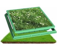 cubierta de césped incrustado, Tapa de alcantarilla compuesta resina invisible varios tamaños(Square 60 * 60CM/23.6 * 23.6IN)