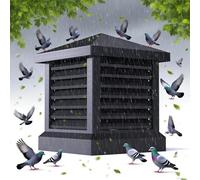 Cubierta de chimenea a prueba de pájaros, protector de lluvia universal para quemador de leña, cubierta de tubo de estufa al aire libre con Louvre