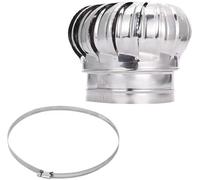 Cubierta de chimenea, de acero inoxidable, con tapa giratoria para mejorar el flujo de aire