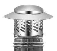 Cubierta de chimenea de acero inoxidable para ventilación de techo | Tapa de ventilación para tubos de estufa y chimeneas de leña para construcción finial cubierta de acero inoxidable para gases