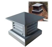 Cubierta de chimenea de aleación de aluminio resistente al viento, cubierta de chimenea de techo de Louvre cónico para exteriores, se adapta a azulejos de chimenea existentes para una mayor protección