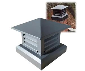 Cubierta de chimenea de aleación de aluminio resistente al viento, cubierta de chimenea de techo de Louvre cónico para exteriores, se adapta a azulejos de chimenea existentes para una mayor protección