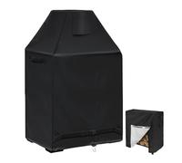 Cubierta de chimenea exterior cubierta para chimenea exterior | Cubierta de chimenea impermeable - Cubierta de chimenea de leña de Patio vertical, protección robusta de 38x26x54 pulgadas para chimenea